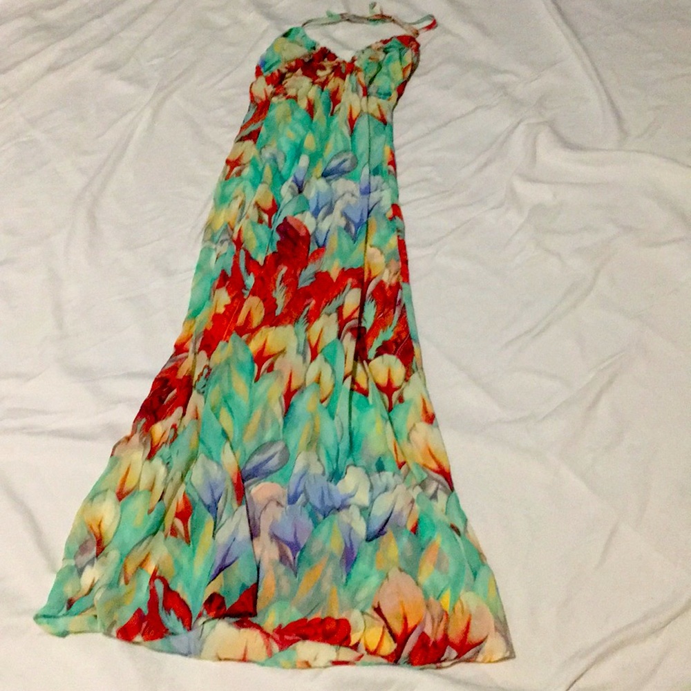 Long floral maxi dress